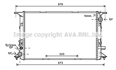 AVA QUALITY COOLING Радиатор, охлаждение двигателя AI2328